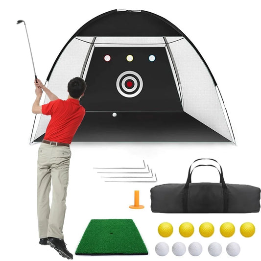 Indoor Outdoor Golf Chipping Net Collapsible Golf Pitching Cages Foldable Golf Practice Net Golf Training Equipment