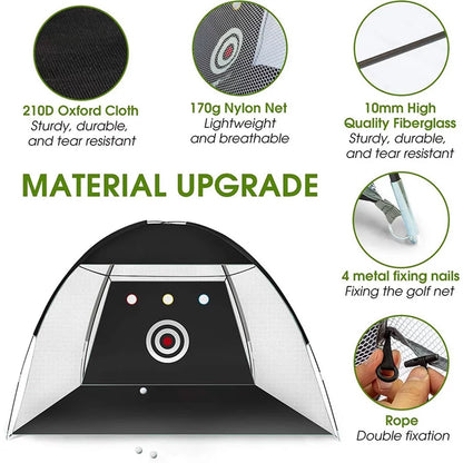 Indoor Outdoor Golf Chipping Net Collapsible Golf Pitching Cages Foldable Golf Practice Net Golf Training Equipment